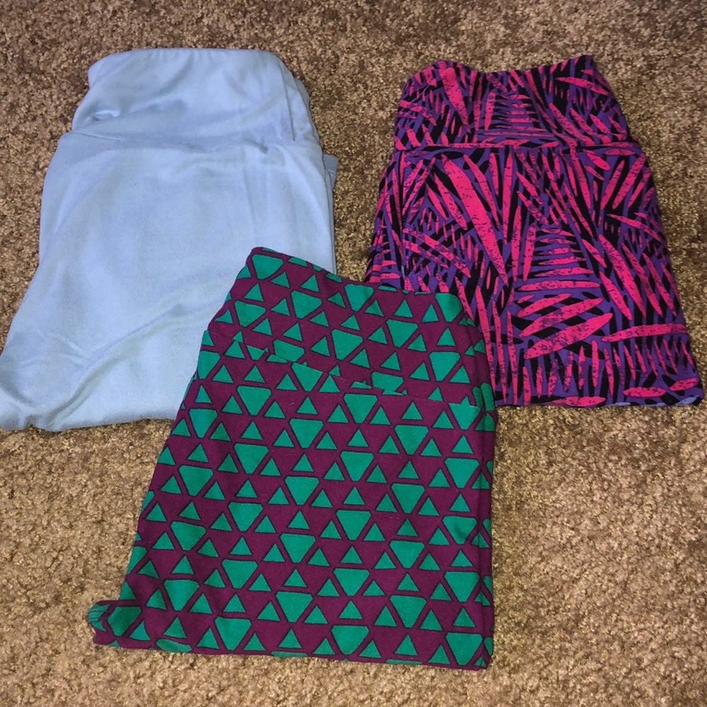 Lularoe OS Leggings Like New 3 pairs